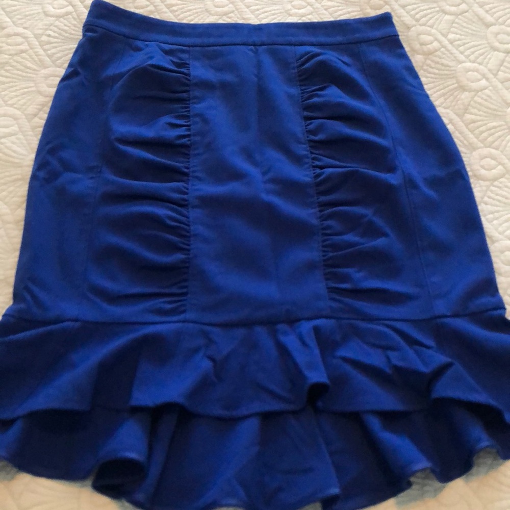 HD in Paris Royal blue ruffled high low skirt